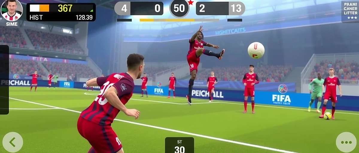 FIFA Mobile Shoot Star - Exciting Shooting Gameplay FIFA Mobile Shoot Star gameplay showing a powerful shooting moment